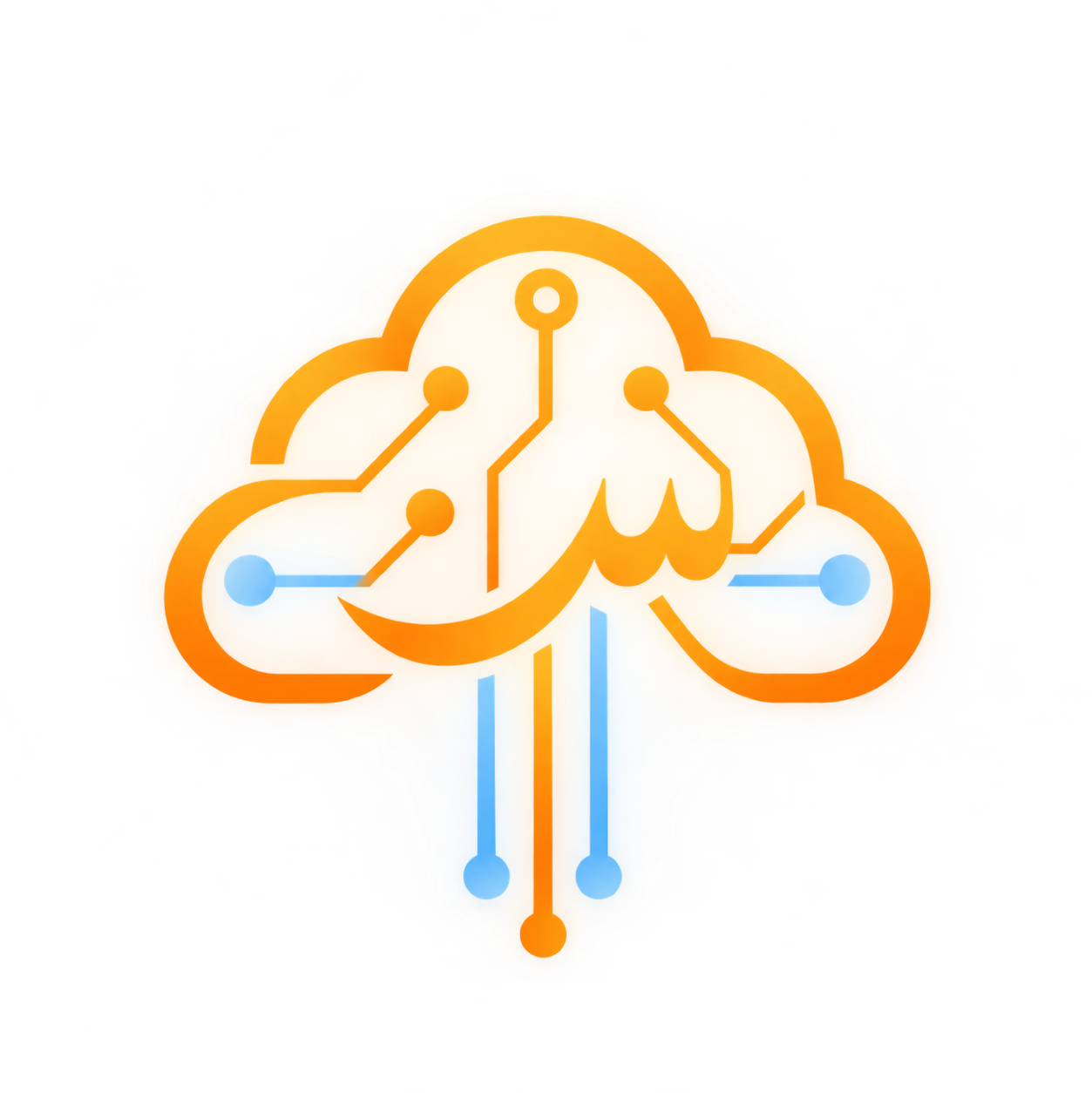 Sihaab logo — a cloud made of circuit lines